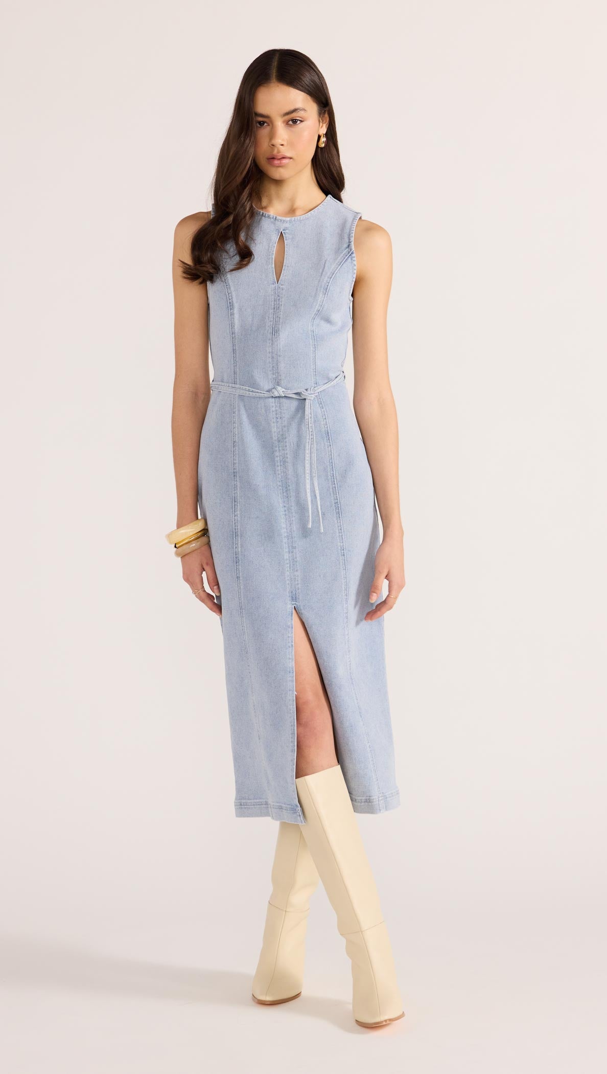 OLIVER DENIM MIDI DRESS-DRESSES - MIDI-MINKPINK