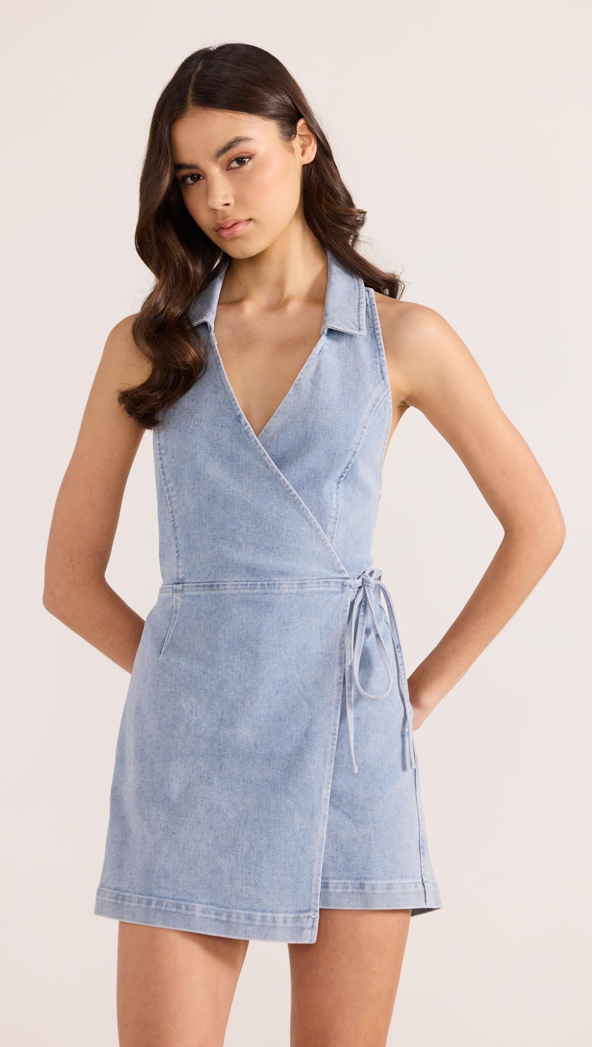 OLIVER DENIM PLAYSUIT-JUMPSUITS-MINKPINK