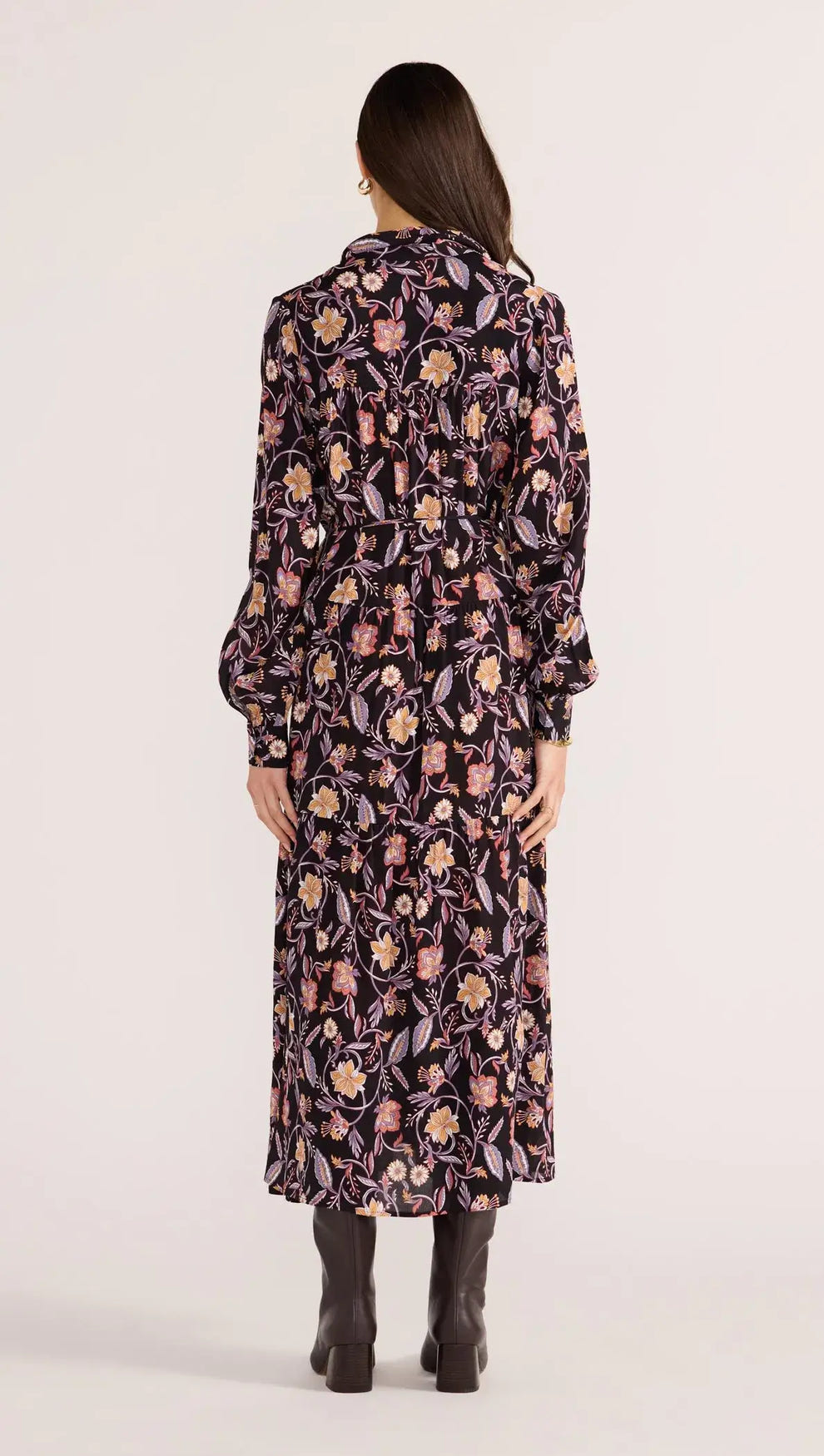 Regal Long Sleeve Midi Dress-DRESSES - MIDI-MINKPINK