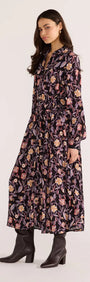 Regal Long Sleeve Midi Dress-DRESSES - MIDI-MINKPINK