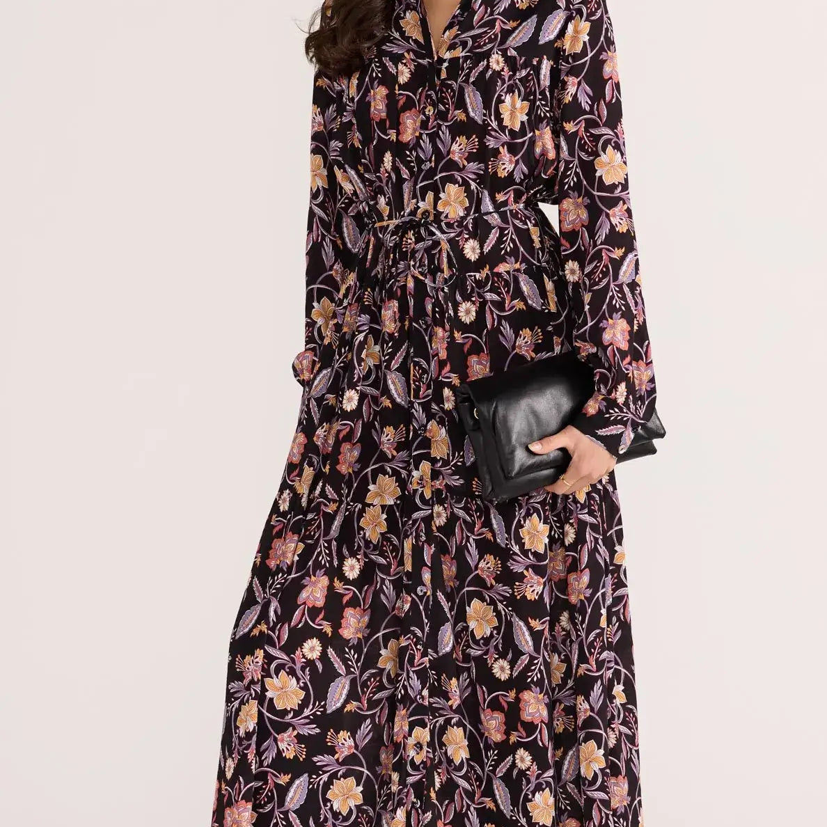 Regal Long Sleeve Midi Dress-DRESSES - MIDI-MINKPINK
