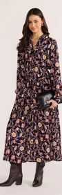 Regal Long Sleeve Midi Dress-DRESSES - MIDI-MINKPINK