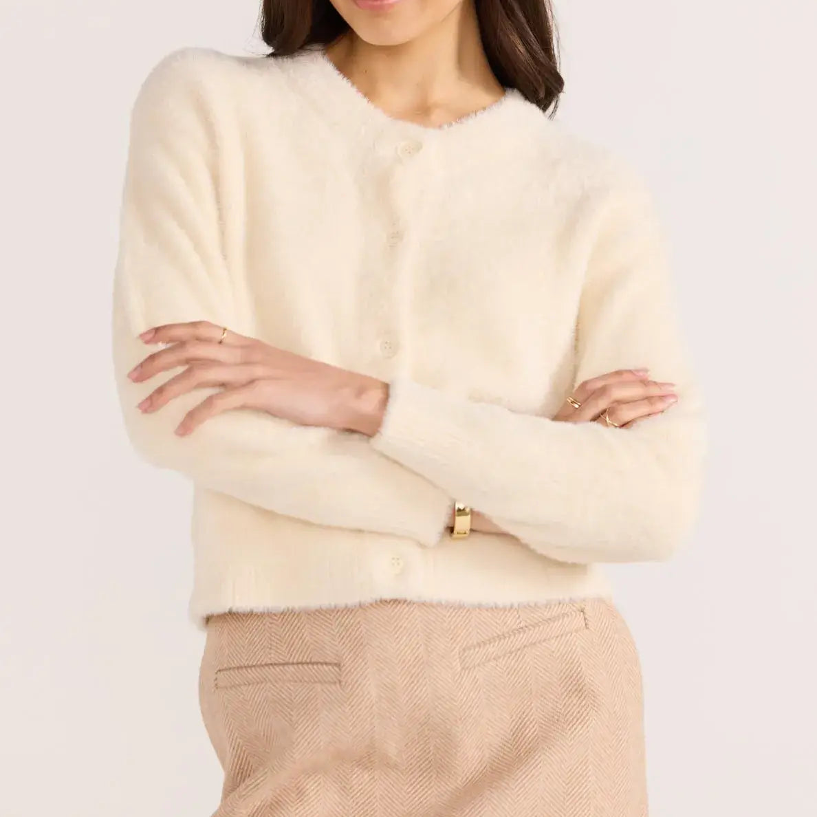 Rowan Fluffy Cardi-KNITWEAR - CARDIGANS-MINKPINK