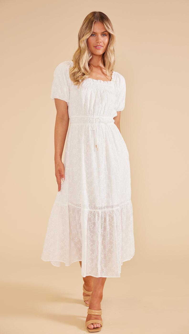 SADIE BRODERIE MIDI DRESS