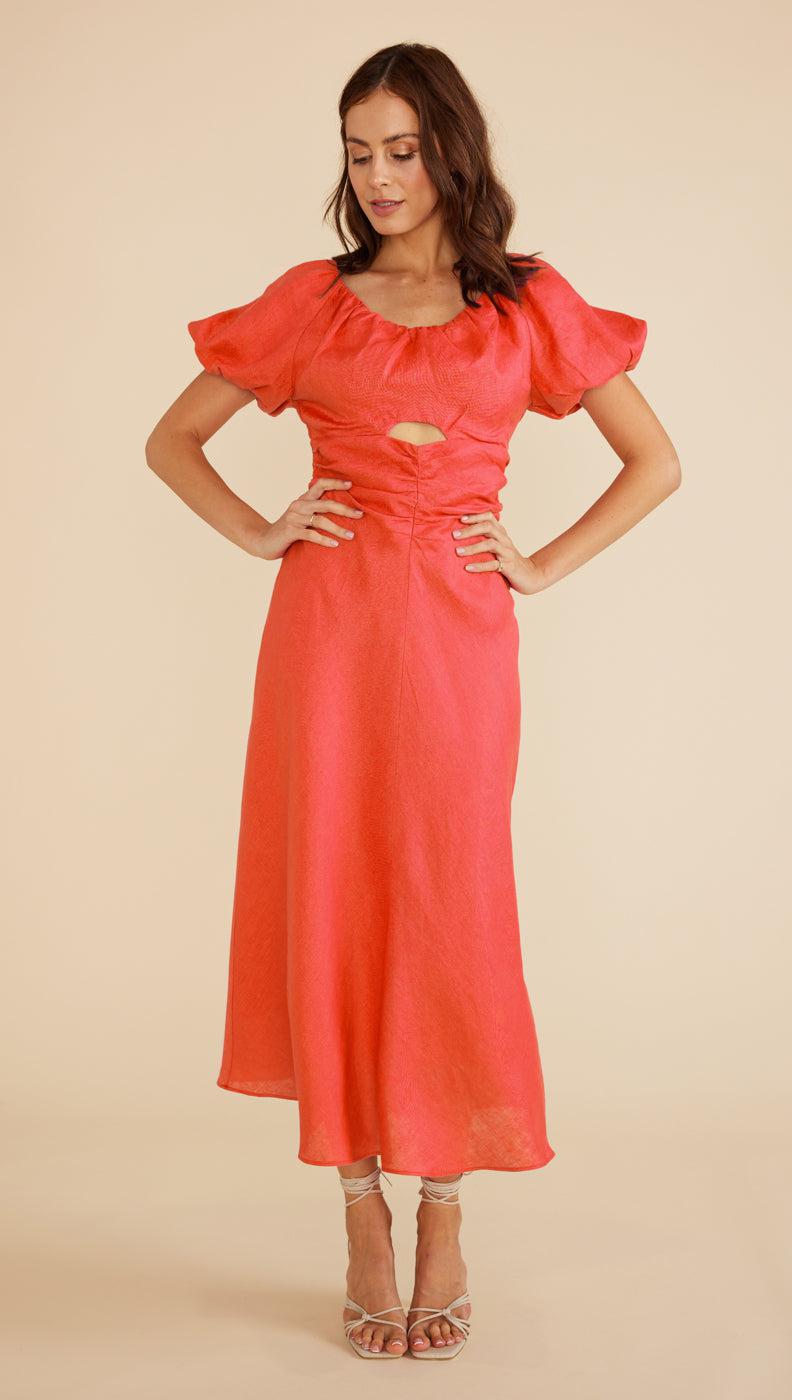 SAMARA MIDI DRESS WATERMELON-MINKPINK