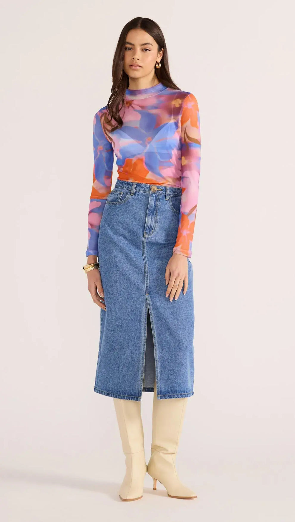 Sommer Mesh Skivvy Top-TOPS - LONG SLEEVE-MINKPINK