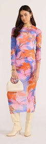 Sommer Ruched Mesh Midi Dress-DRESSES - MIDI-MINKPINK