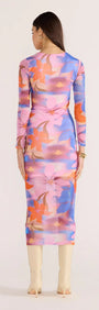 Sommer Ruched Mesh Midi Dress-DRESSES - MIDI-MINKPINK