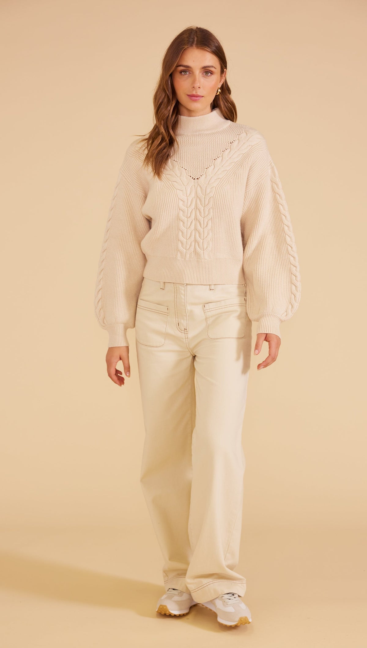 Oatmeal knit jumper clearance