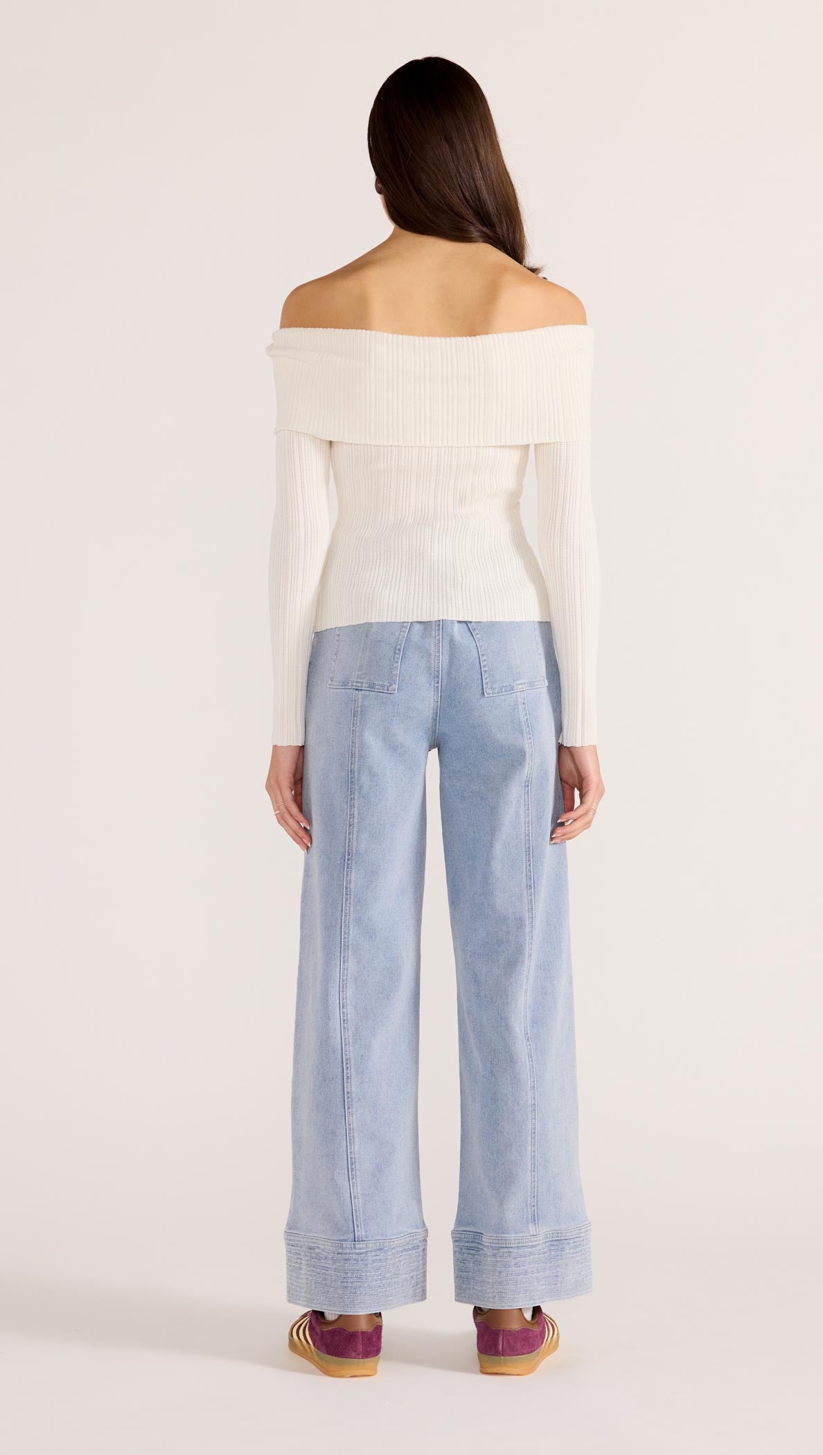 ZOE OFF SHOULDER KNIT TOP-TOPS - LONG SLEEVE-MINKPINK