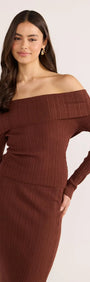 Zoe Off Shoulder Knit Top-TOPS - LONG SLEEVE-MINKPINK