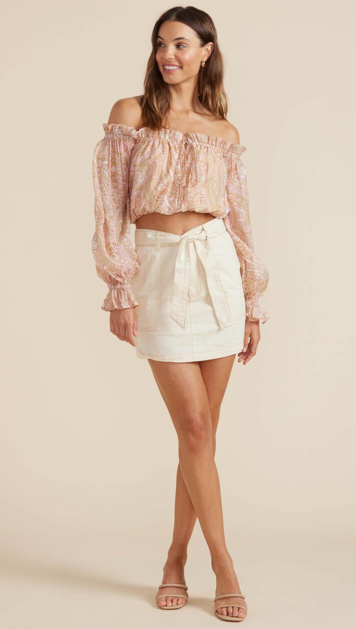 CATALINA CROP BLOUSE-MINKPINK