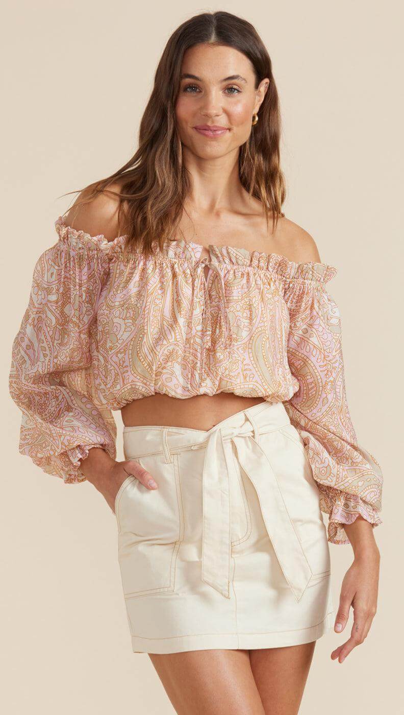CATALINA CROP BLOUSE-MINKPINK